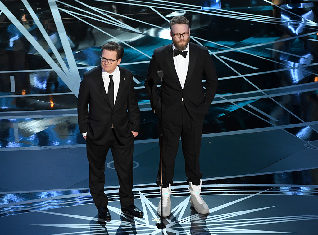 Seth Rogen Stepped Out Of The Delorean To Present An Oscar With